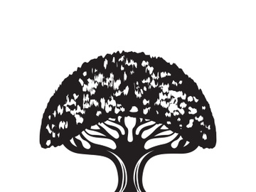 Root Leaf Family Tree of Life Oak Banyan Maple Stamp Seal Emblem Label logo design vector preview picture