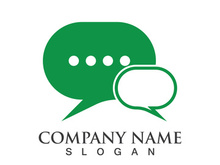 message bubble logo and symbol speech icon illustration