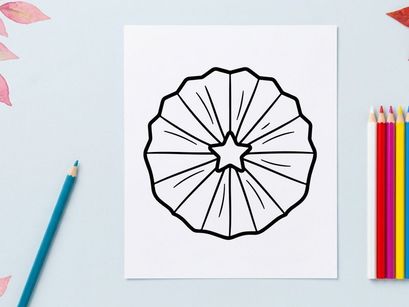 Bentuk bintang geometris dengan delapan titik simetris. Lambang dekoratif minimalis hitam putih untuk desain perayaan.