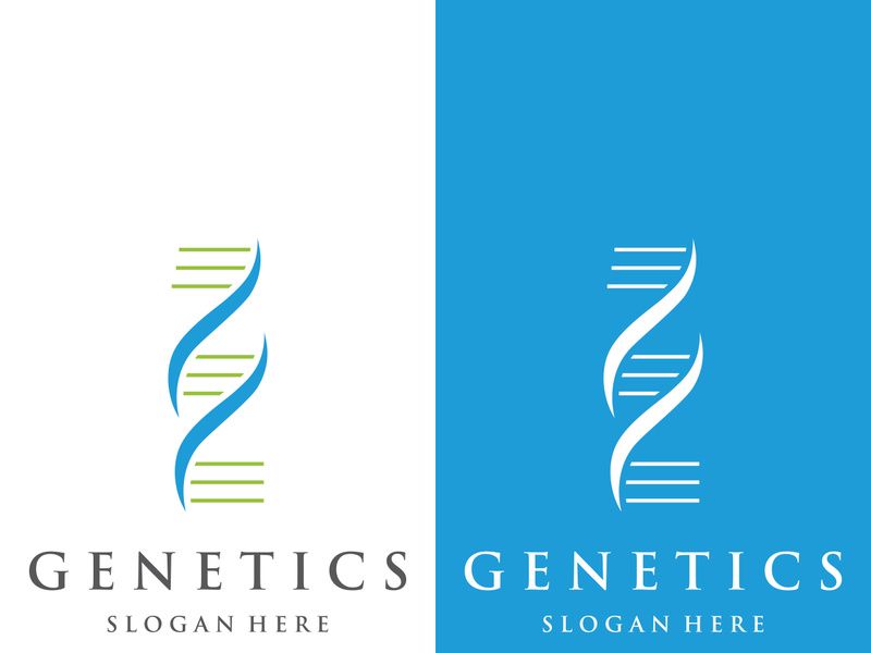 DNA element logo. Bio tech, DNA people, bio DNA, spiral DNA. Logo can be for science, pharmacy and medical.