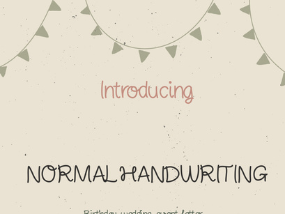 Normal handwriting font for branding, posters, invitations, social media graphics, and any creative projects