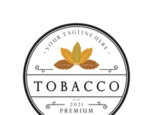 tobacco leaf logo,tobacco field and tobacco cigarette logo .With easy and simple editing.