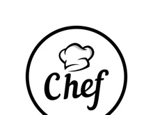 Chef hat logo for restaurant, cafe and online food delivery. Logo with vector design.