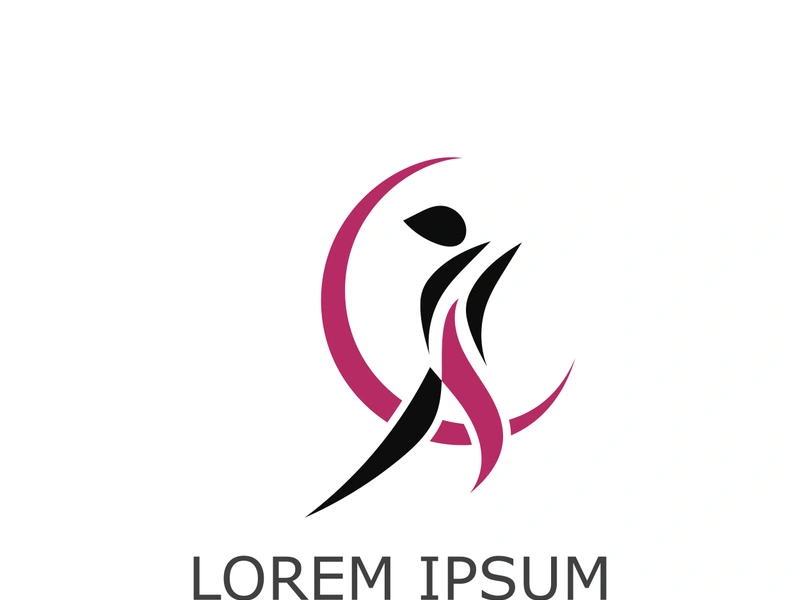 People active abstract logo business and healthy design vector template