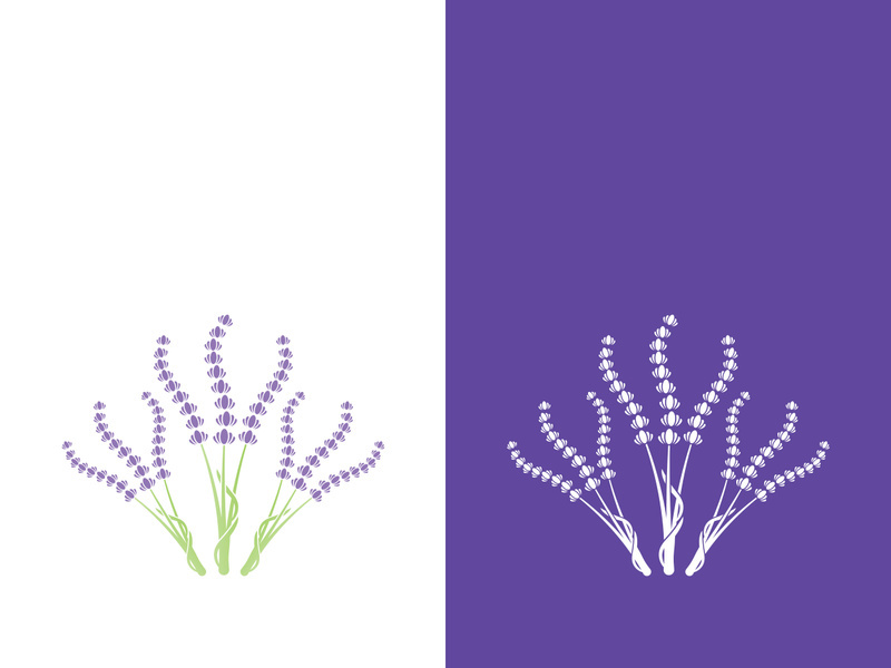 Fresh lavender flower logo vector flat design