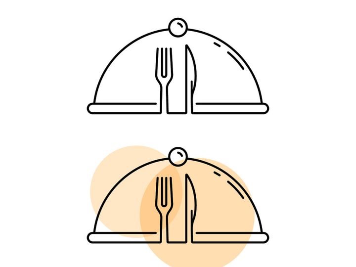 restaurant icon   food  cafe logo template