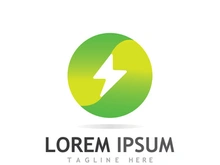 Colorful electric lightning logo design.