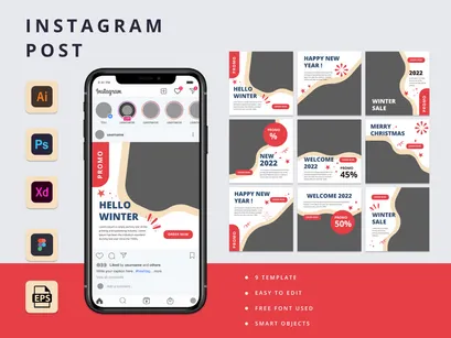 Instagram Template Fashion Winter Edition 2022