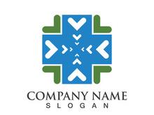 Medical health icon digital logo design vector illustration