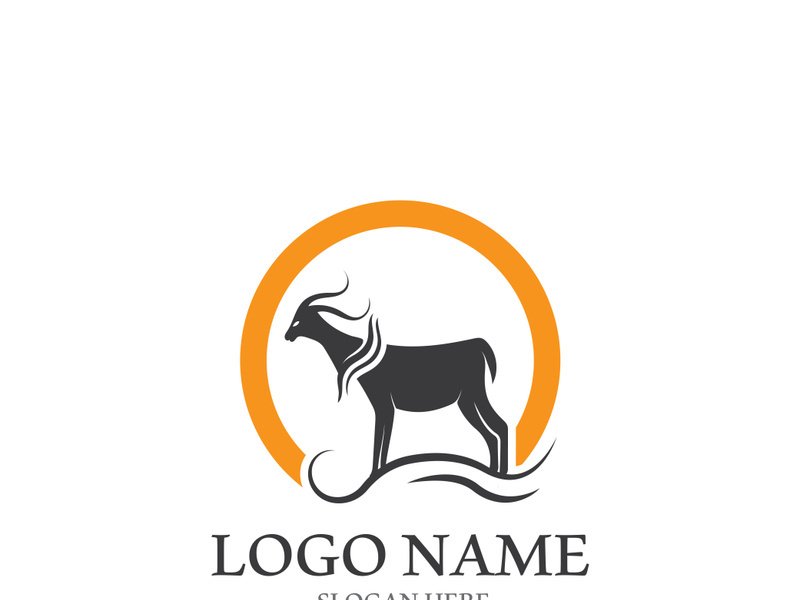 Goat logo template vector icon illustration design