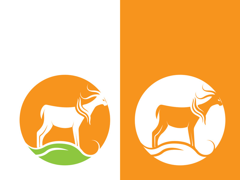 Goat logo template vector icon illustration design