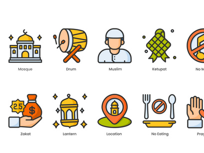Islam Ramadan And Hajj Icons Pack