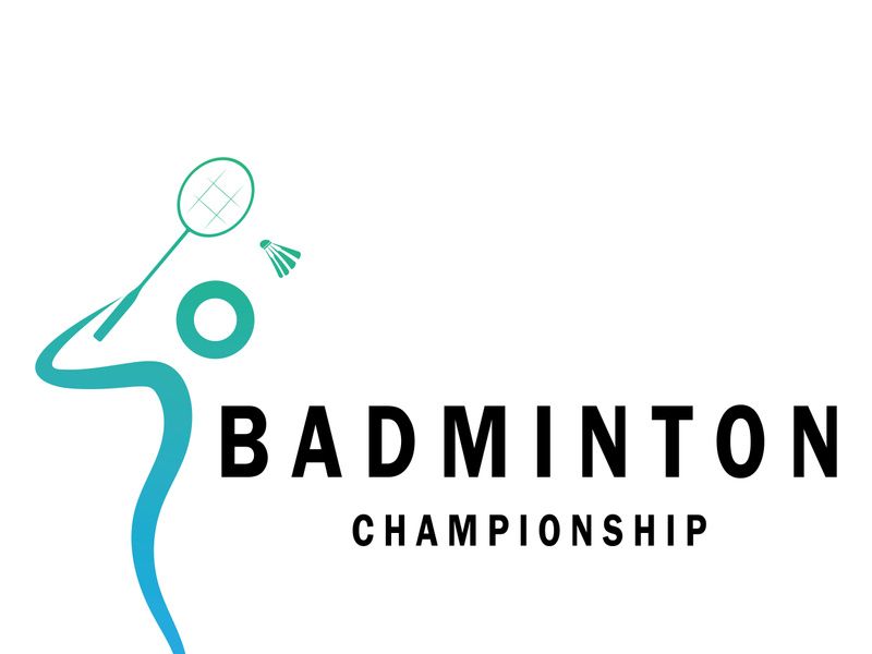 Modern Badminton logo design with Dynamic Shuttlecock and Racket, for championship, sport, sports shop, badminton school, business, company, tournament