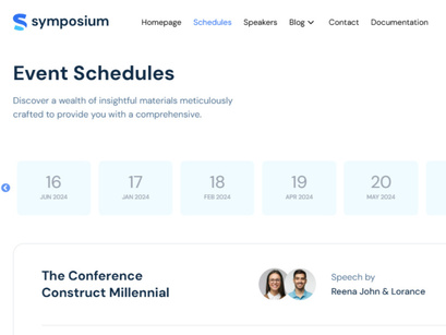 Symposium Free NextJs Website Template