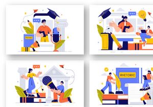 9 Rhetoric and Elocution Class Illustration
