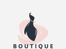 Dress woman logo design beauty fashion for boutique shop vector template vector