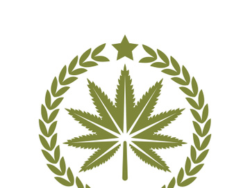 Mariuhana leaf symbol, marijuana or hemp icon, cannabis medical sign, weed drug vector illustration preview picture