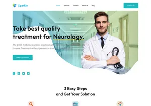Sparkle - Medical Service Landing Page Design