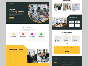 E-Learning Landing Page Design preview picture