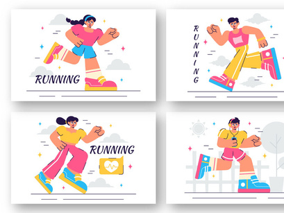 10 Jogging and Running Illustration