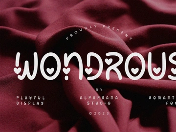 Wondrous - Display Font preview picture