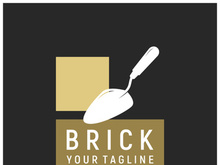 creative brick logo designs for buildings, architectural buildings, civil engineering, building materials shops