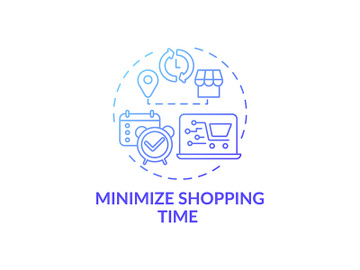 Minimizing shopping time concept icon preview picture