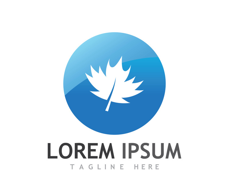 Maple leaf logo design with creative idea