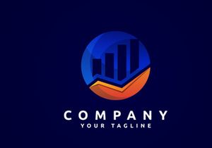 Accounting financial gradient logo, Financial Advisors logo design vector
