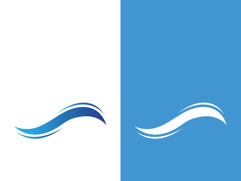 Wave beach vector illustration design logo