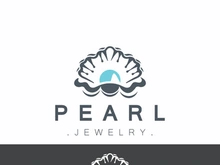 Pearl Shell or jewelry logo elegant and luxury beauty and fashion