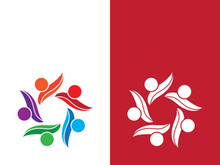 Community logo business template and icon people vector