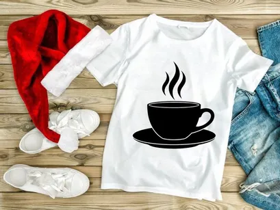 Steaming Coffee Cup Silhouette - Hot Beverage Icon