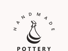 Pottery logo design handmade, creative traditional mug craft concept inspiration nature workshop
