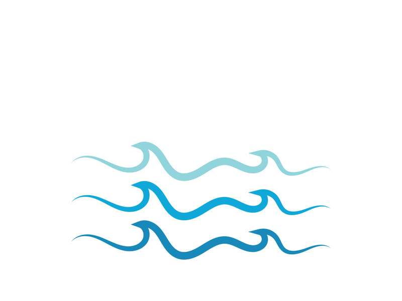 Water wave icon vector illustration design logo