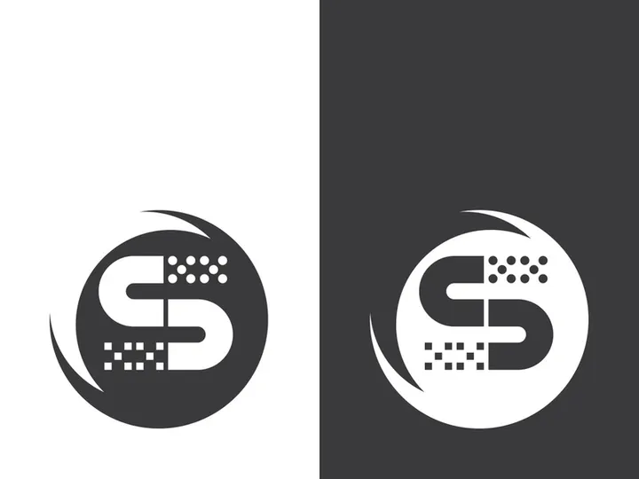 S letter creative icon logo design elegant vector illustration