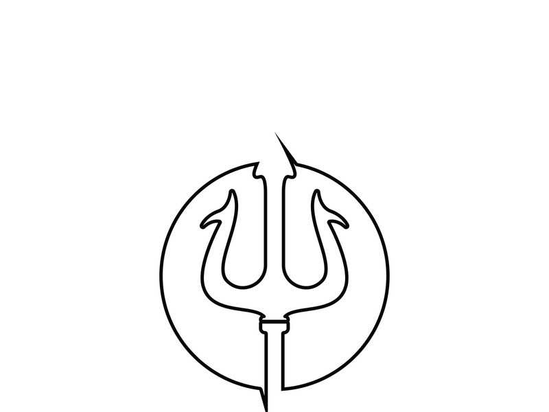 Trident Logo Template vector icon illustration design