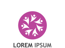 People social community logo design with creative idea