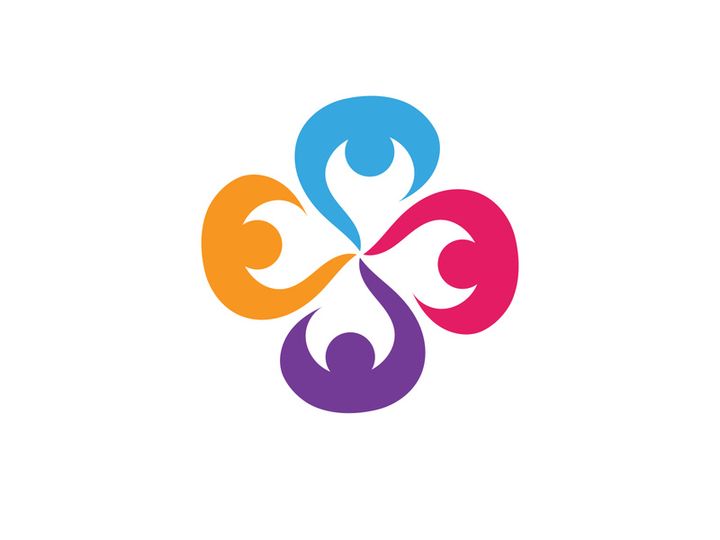 Colorful community group team People Logo Design