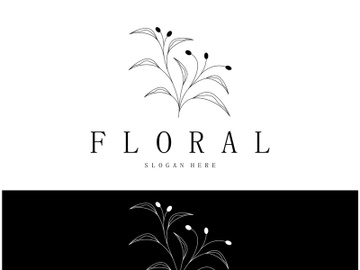 Elegant floral and leaf frame. Delicate botanical vector illustration for labels, spas, corporate identity, and wedding invitations preview picture