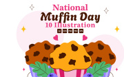 10 National Muffin Day Illustration