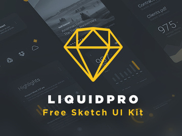 LiquidPro - Sketch UI Kit preview picture