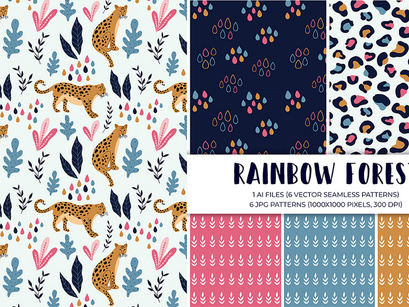 Rainbow Forest Pattern Collection