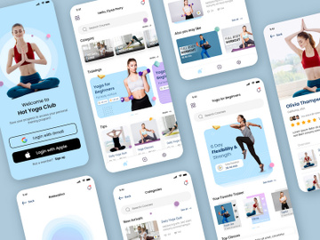 Fitness and Yoga app design preview picture