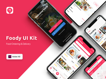 Food ordering & Delivery UI Kit for ADOBE XD preview picture
