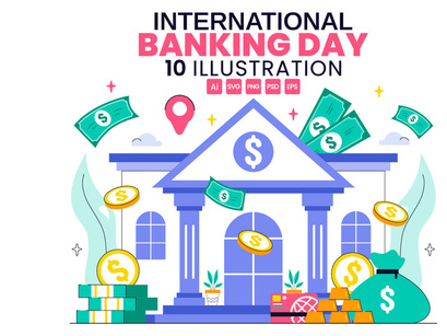 10 International Banking Day Illustration