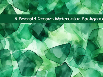 Emerald dreams watercolor background preview picture