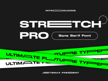 Stretch Pro - Futuristic Typeface preview picture