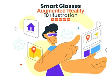 10 Smart Glasses Augmented Reality Illustration preview picture