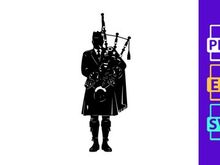 Bagpiper in Traditional Scottish Attire